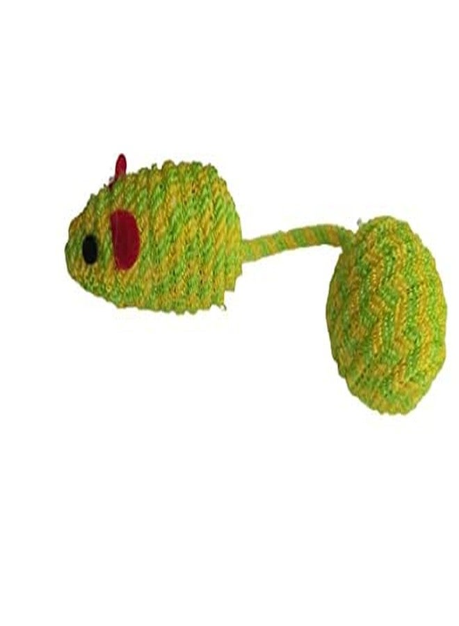 Smart Pups Mouse Shape Cat Rope Toy for All Cats and Small Dog Colour May Very Fun Toys for cat and Dogs (Pack of 1 Pcs) (Green and Sky Blue) - Image 4